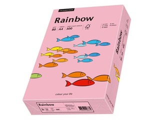 Papīrs Rainbow 55, A4, 80 g/m2, 500 loksnes, rozā