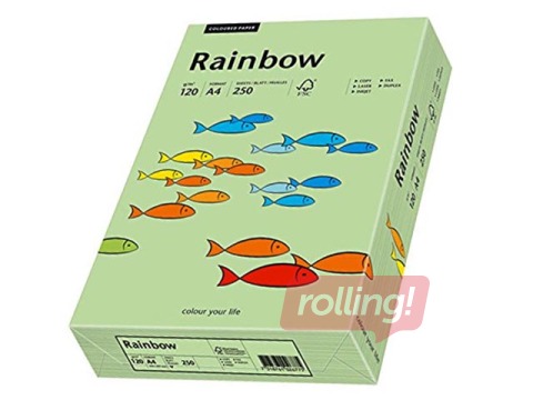 Papīrs Rainbow 75, A4, piparmētru zaļš, 80g/m², 500 loksnes