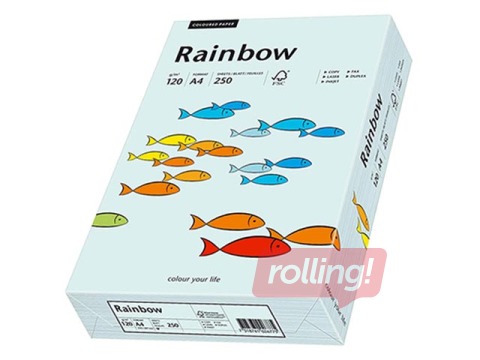 Papīrs Rainbow 82, A4, gaiši zils, 80g/m², 500 loksnes