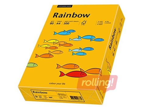 Papīrs Rainbow 24, A4, oranžs, 80g/m², 500 loksnes