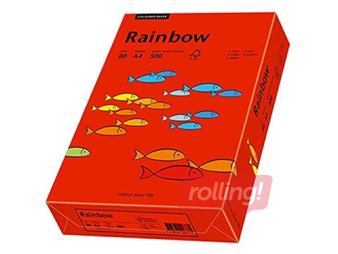 Papīrs Rainbow 28, A4, spilgti sarkans, 80g/m², 500 loksnes