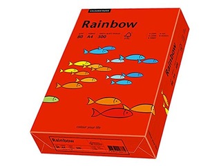 Papīrs Rainbow 28, A4, spilgti sarkans, 80g/m², 500 loksnes