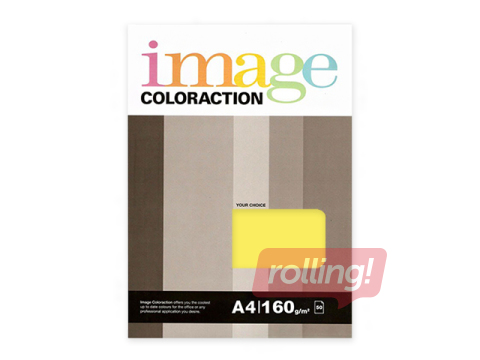 Papīrs Image Coloraction 55, A4, dzeltens, 160g/m², 50 loksnes