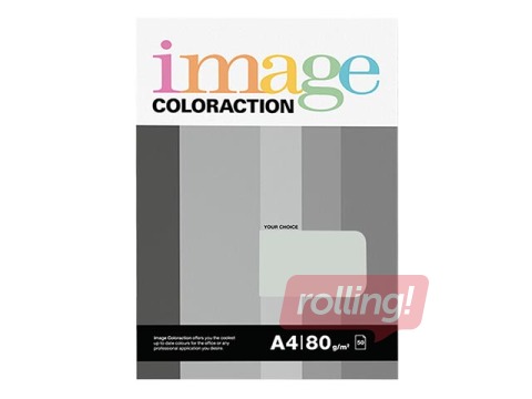 Papīrs Image Coloraction, A4, Iceland/Mid Grey, 80g/m², 50 loksnes