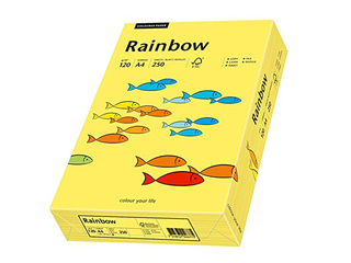Papīrs Rainbow 16, dzeltens, A4, 160g/m², 250 loksnes