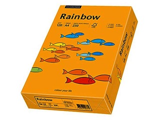Papīrs Rainbow 24, A4, oranžs, 160g/m², 250 loksnes