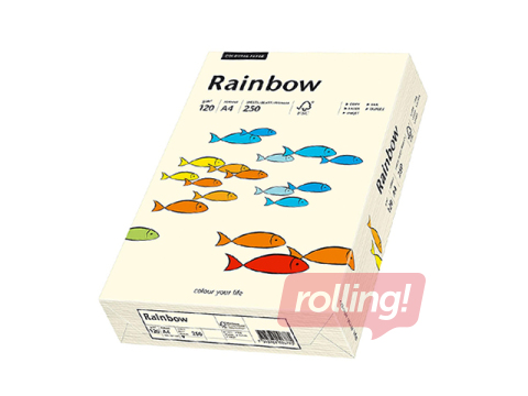 Papīrs Rainbow 03, A4, 120 g/m2, 250 loksnes, krēmkrāsas