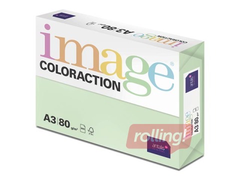 Papīrs Image Coloraction, A3, 80g/m2, 500 loksnes, pasteļzaļš