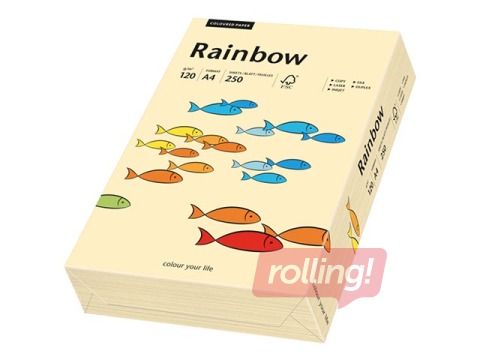Papīrs Rainbow 06, A4, smilšu krāsas, 120g/m², 250 loksnes