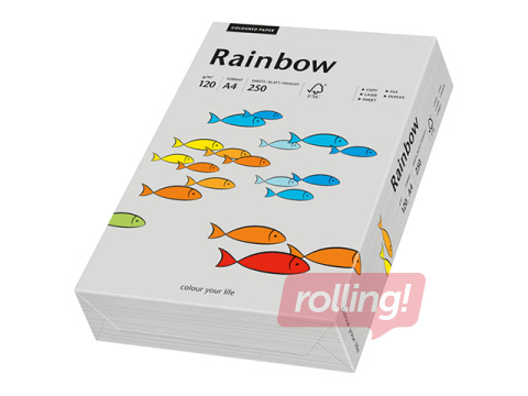 Papīrs, Rainbow 96, A4, pelēks, 120g/m², 250 loksnes