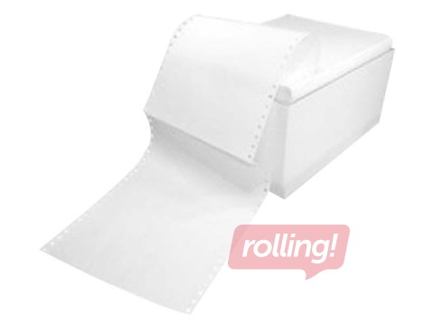 Printera papīrs ar perforāciju, vienslāņa, balts, 15/210/15mm, 1600 loksnes