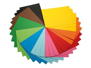 Kartons divpusējs Happy Color, A1, 170g/m², dažādas krāsas, 30 loksnes