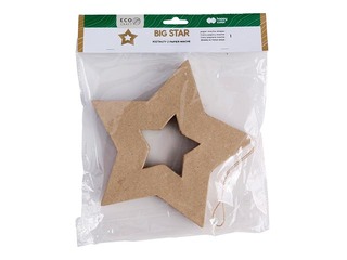 Kartona rotājums Happy Color, Big Star, 19x19x2.5cm
