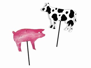 Kartona formu komplekts Happy Color, Farm, 10x6cm, 5 gab.