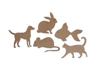 Kartona formu komplekts Happy Color, Pets, 10x6cm, 5 gab.