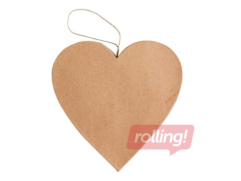 Kartona rotājums Happy Color, Big Heart, 19x19x2.5cm, 1 gab.