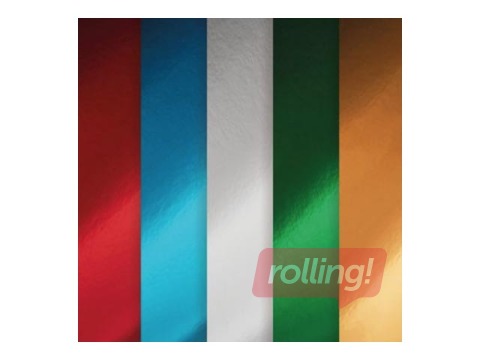 Kartons ar metālisku spīdumu, vienpusējs, A4, dažādas krāsas, 15 loksnes