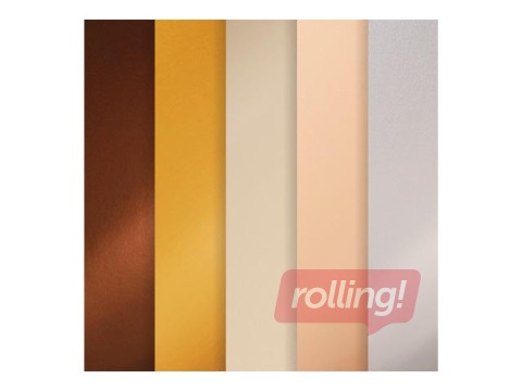 Kartons ar spīdumu, vienpusējs, A4, dažādas krāsas, 15 loksnes