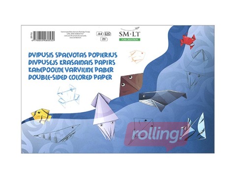 Aplikāciju papīrs SM·LT A4, divpusējs, dažādās krāsās, 16 lapas