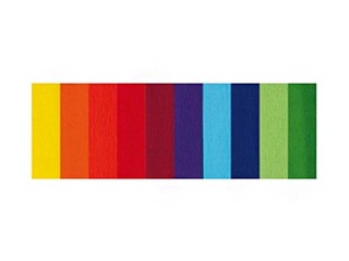 Kreppapīrs, 0.5x2.0 m, 10 krāsu komplekts