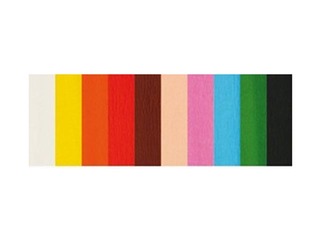 Kreppapīrs, 0.5x2.0 m, 10 krāsu komplekts