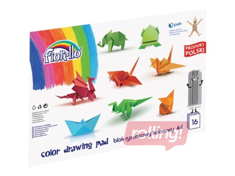 Aplikāciju papīrs A4, divpusīgs, Fiorello,120 g/m2, 16 lapas, dažādās krāsās