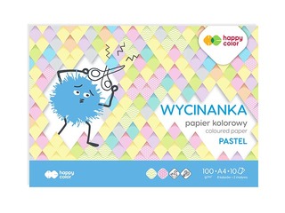 Aplikāciju papīrs glancēts Happy Color, A4, vienpusīgs, pasteļkrāsās, 10 lapas