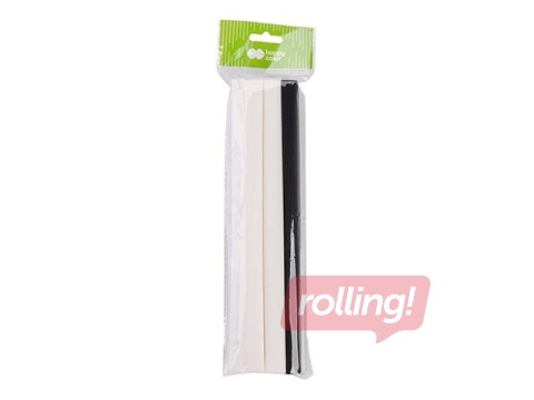 Kreppapīrs Happy Color, 25x200cm, balta un melna krāsa, 3 ruļļi