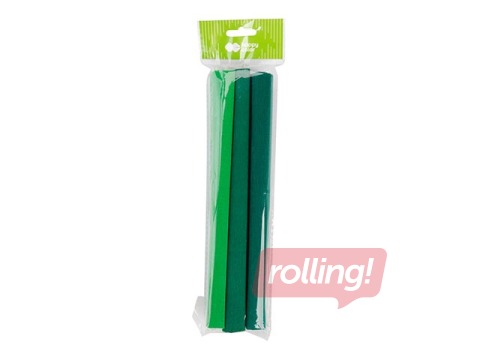 Kreppapīrs Happy Color, 25x200cm, tumši zaļas krāsas, 3 ruļļi