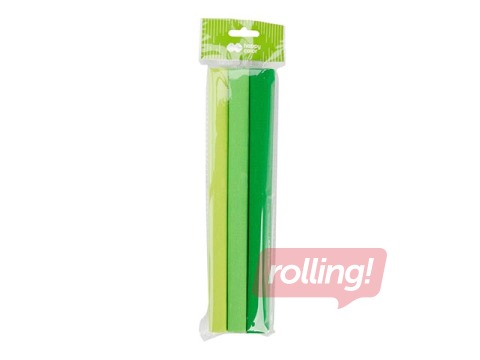 Kreppapīrs Happy Color, 25x200cm, gaiši zaļas krāsas, 3 ruļļi