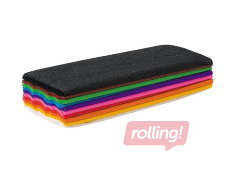 Kreppapīrs Happy Color, 25x200cm, dažādās krāsās, 10 loksnes