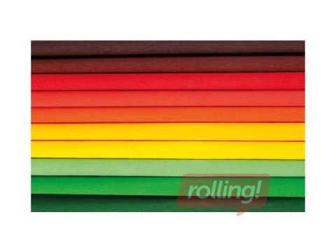 Kreppapīrs Happy Color Autumn, 25x200cm, dažādās krāsās, 10 ruļļi