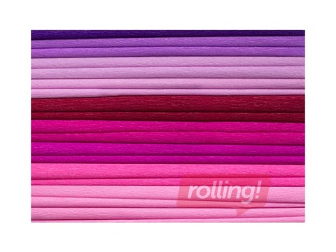 Kreppapīrs Happy Color, 25x200cm, 10 ruļļi,  8 dažādas krāsas