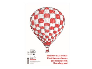 Zīmēšanas albums SM·LT, A4, 120 g/m2, 100 loksnes