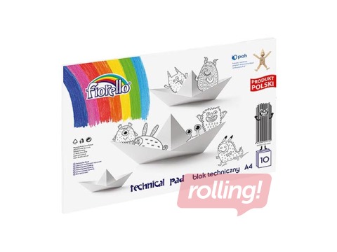 Zīmēšanas albums Fiorello, A4, 150 g/m2, 10 loksnes