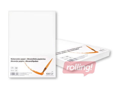 Akvareļu papīrs SM·LT, A4, 200g/m², 100 loksnes