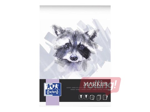 Zīmēšanas albums marķieriem Oxford, A4, 180g/m², 15 loksnes