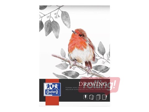 Zīmēšanas albums zīmēšanai ar krītiņiem Oxford, A4, 160g/m², 40 loksnes