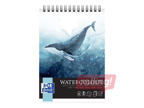 Akvareļu albums Oxford, A4, 300g/m², 10 loksnes