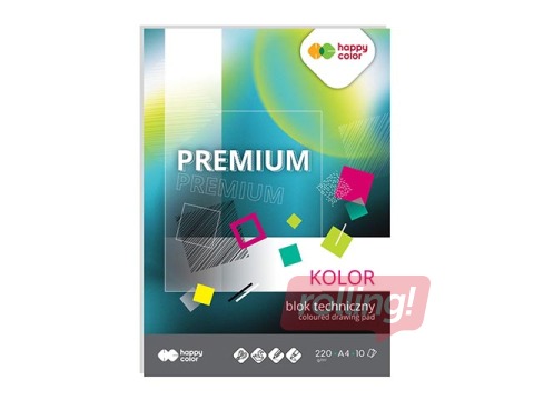 Kartons Happy Color, A4, 220g/m², 10 krāsainas loksnes