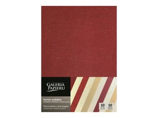 Dizaina papīrs Elegant Red, A4, 210-250 g/m2, 10 loksnes, 10 krāsas