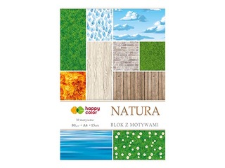 Dizaina papīrs ar motīvu Nature, A4, 80g/m², 15 loksnes, 30 motīvi