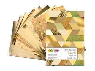Dizaina papīrs Gold, A4, zelta toņi, 150-230g/m², 10 loksnes