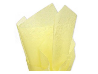 Zīdpapīrs dekoratīvais Jaune pale 125, 18 g/m2, 50 x 75 cm, 24 loksnes