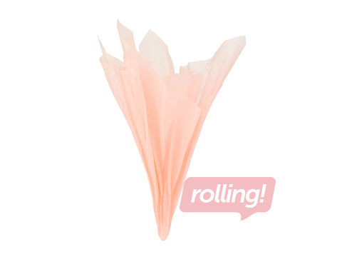 Zīdpapīrs dekoratīvais, laša krāsa, 15g/m², 50x65cm, 10 loksnes