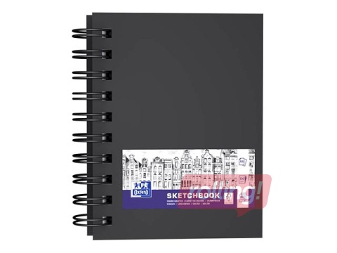 Skiču bloks ar spirāli Oxford, A6, 100g/m², 80 loksnes