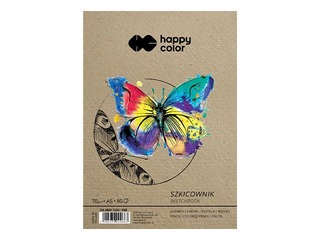 Skiču bloks ar spirāli Happy Color, A5, 70g/m², 80 loksnes