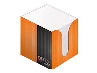 Piezīmju papīrs OFFICE kastītē, 8.5x8.5 cm, 800 lapas, balts
