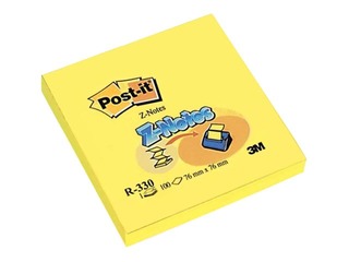 Līmlapiņas Z - veidā, Post-it, 76x76 mm, 100l., dzeltenas