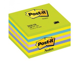Līmlapiņu kubs Post-it, neonzaļš, 76x76mm, 450 lapiņas 